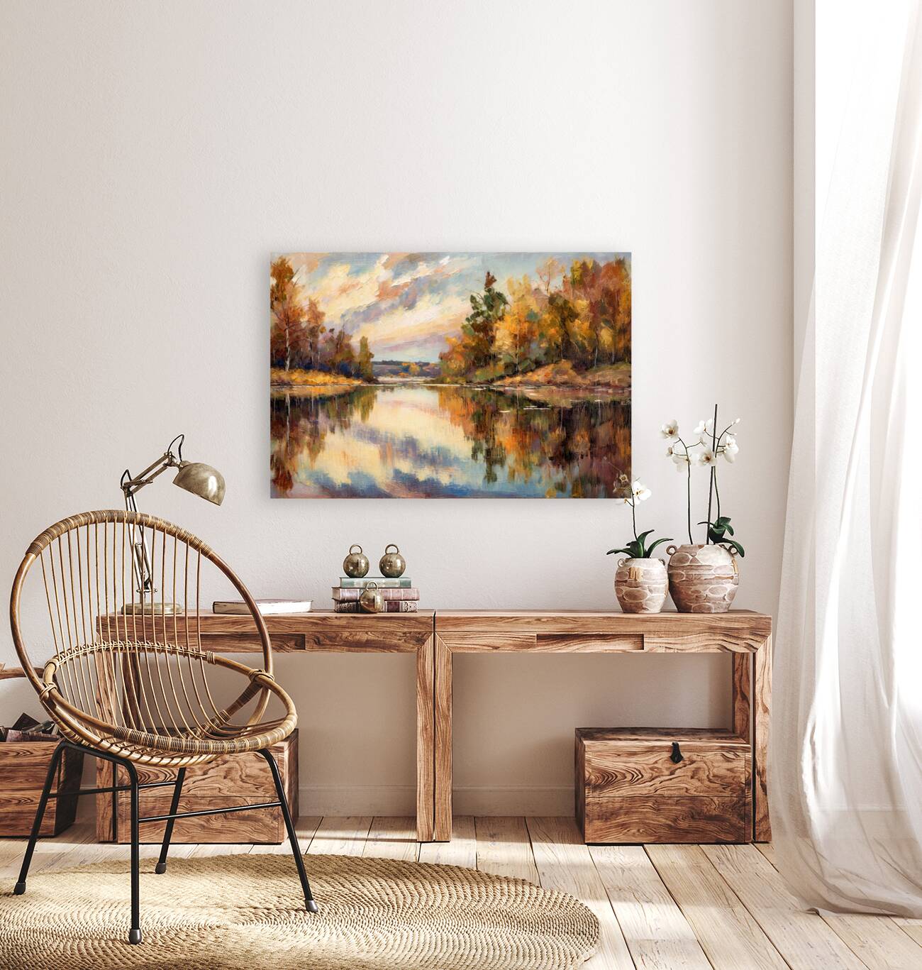 Muskoka Fall Reflections Reproduction