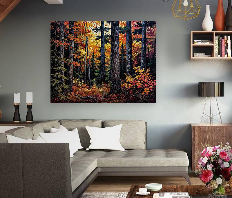 Dense Dark Fall Forest Reproduction