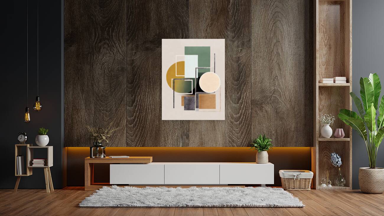 Modern Art in Muted Colors Reproduction