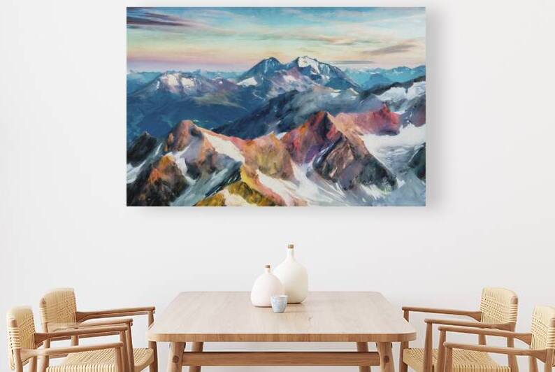 Austrian Alps Sunset by Thea Menagh