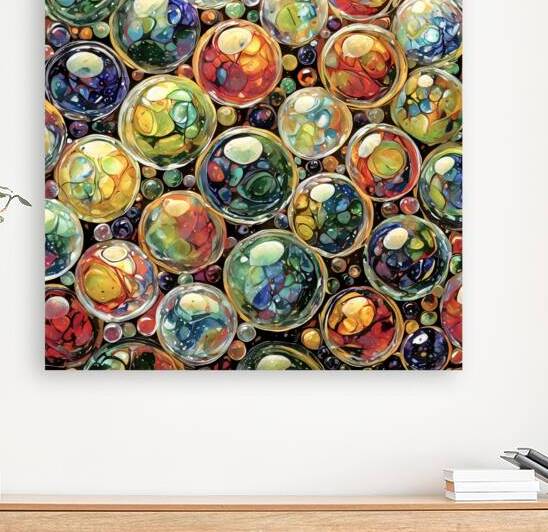 Glass Marbles Not Perfecty Round by Thea Menagh