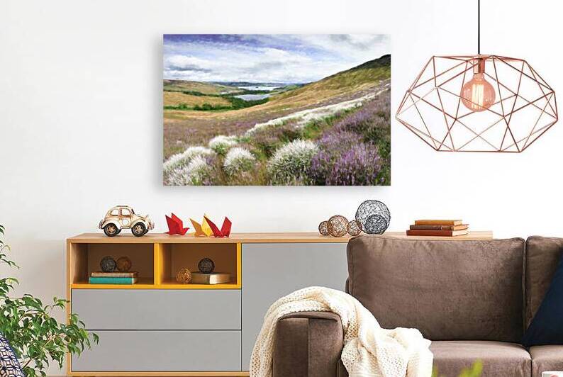 Hills of Heather Overlooking the Loch by Thea Menagh