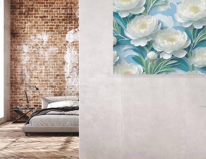 Floral Cover for sliding doors by Thea Menagh