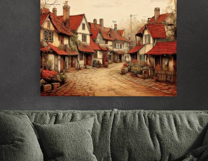 Village Illustration by Thea Menagh