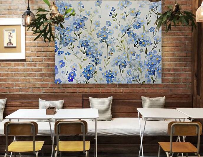 Forget-Me-Nots for a Sweet Mural by Thea Menagh