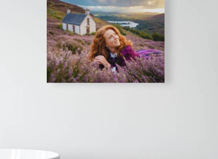 Redheaded Beauty in the Heather by Thea Menagh