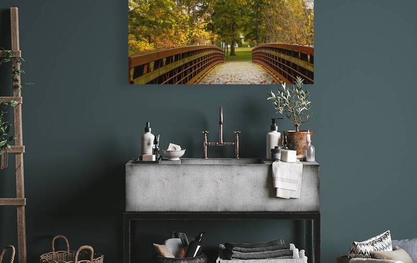 Wooden Bridge Over the River by Thea Menagh