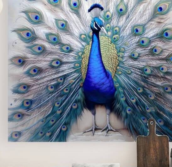 Peacock Showing Off by Thea Menagh