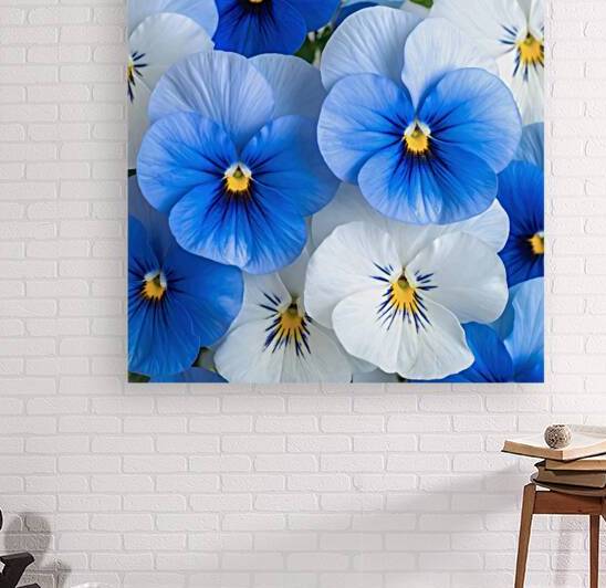 Pansies in White and Blue by Thea Menagh