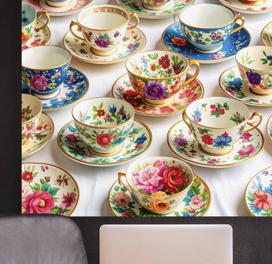 Antique China Cups and Saucers by Thea Menagh