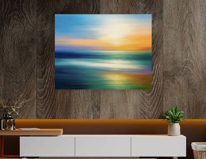 Sundown Over a Calm Ocean by Thea Menagh