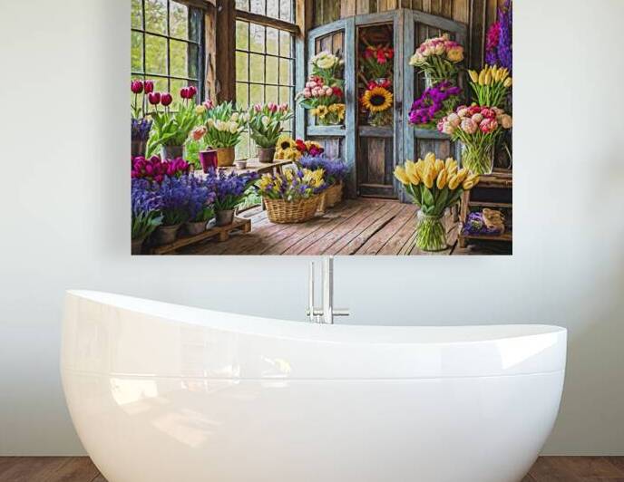 Flower Shop in Maine USA by Thea Menagh