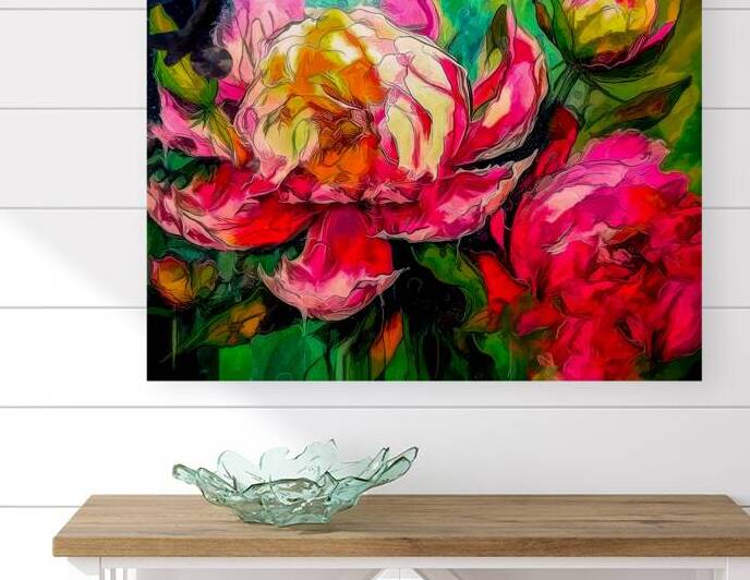 Three Stages of My Peony Abs by Thea Menagh