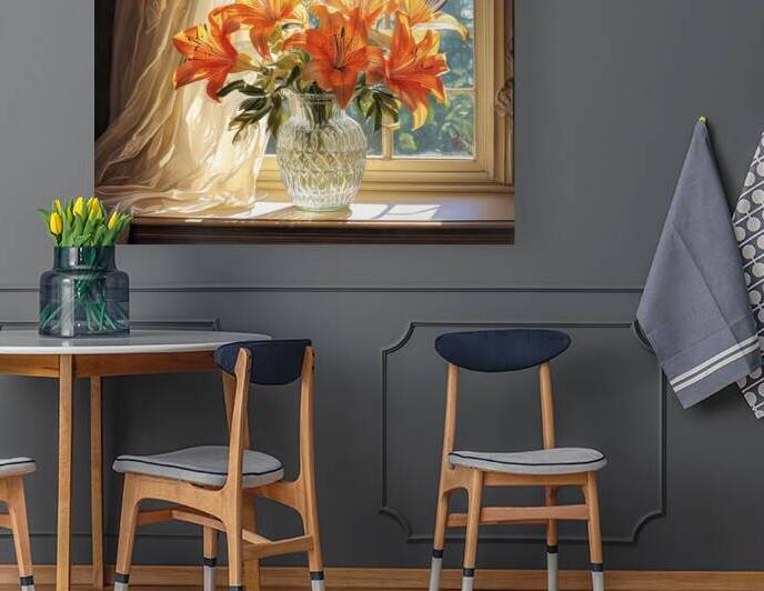 Flowers In the Window by Thea Menagh