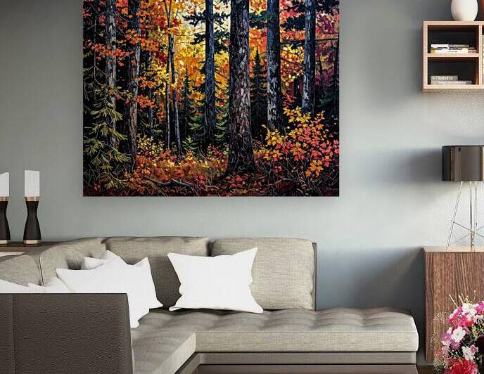 Dense Dark Fall Forest by Thea Menagh