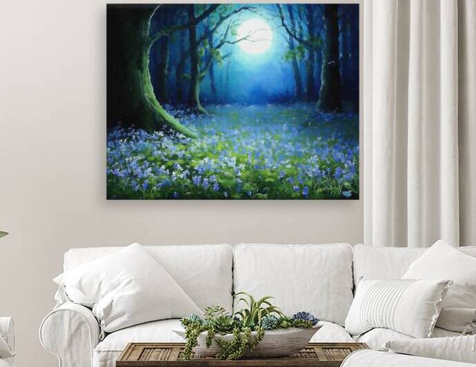 Wild Violets on the Forest Floor by Thea Menagh