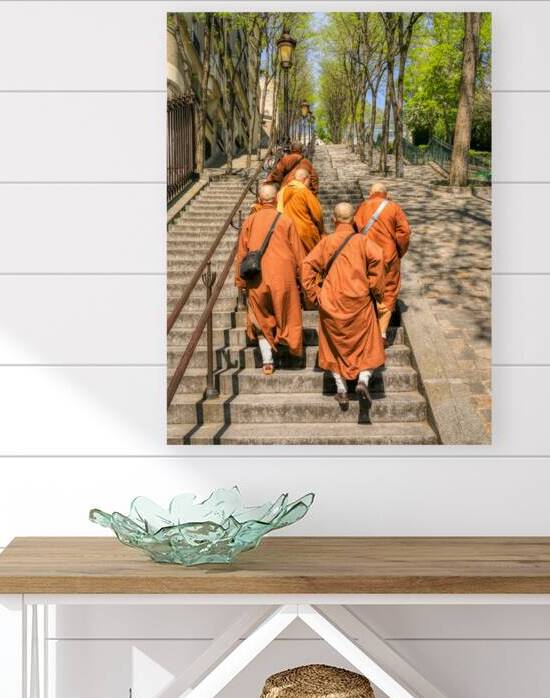 Monks Walking Up to Montmartre by Thea Menagh