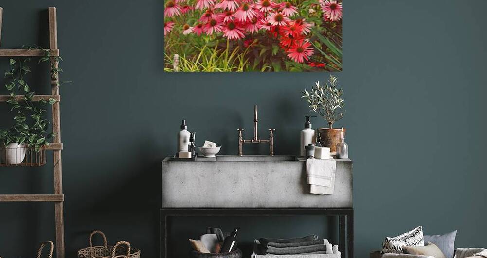 Pink and Red Coneflowers by Thea Menagh