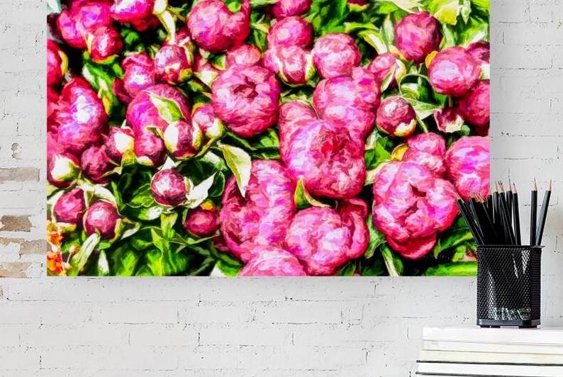 Peonies in an Amsterdam Market by Thea Menagh