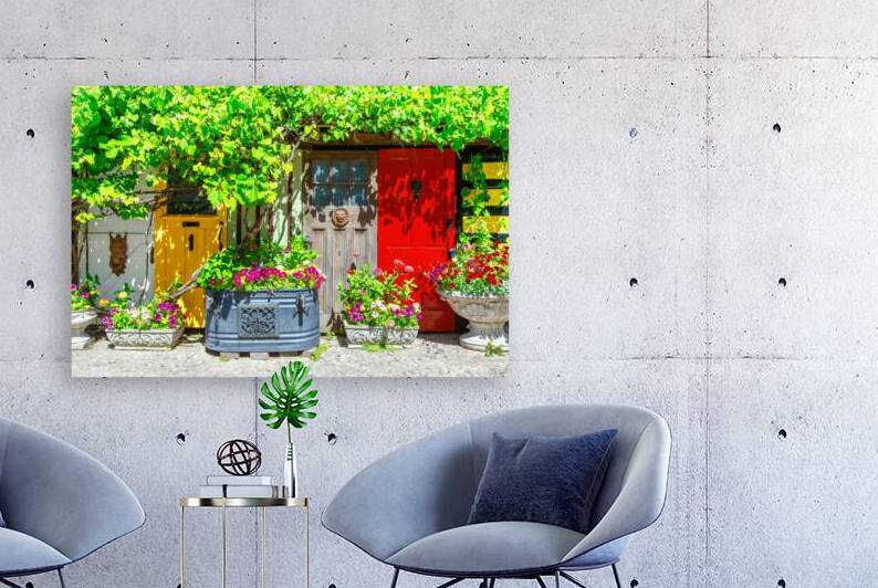 Wall Created with Painted Doors by Thea Menagh