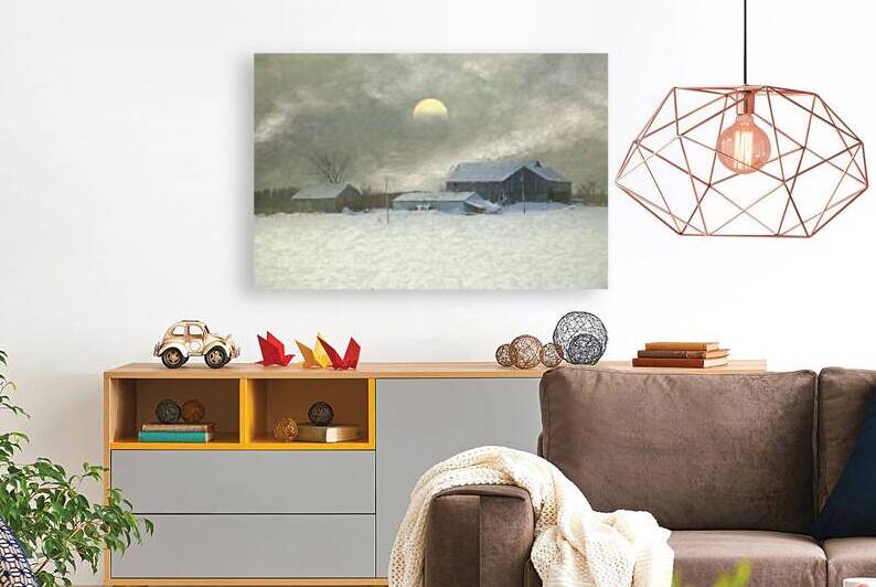 Full Moon Over the Farm by Thea Menagh