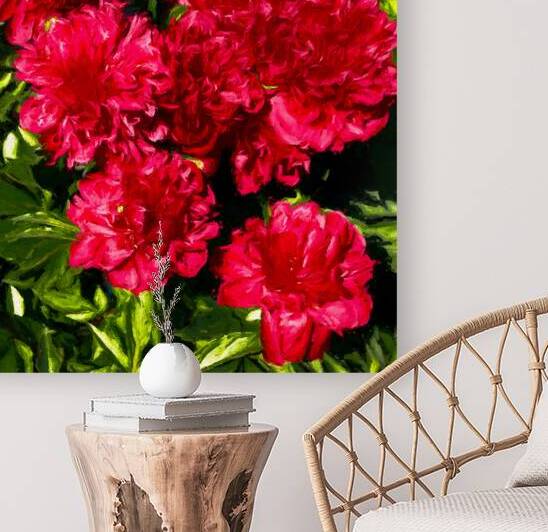 Deep Red Peonies by Thea Menagh