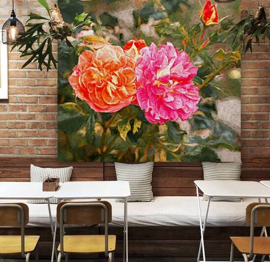 One Rose Bush - Different Colors by Thea Menagh