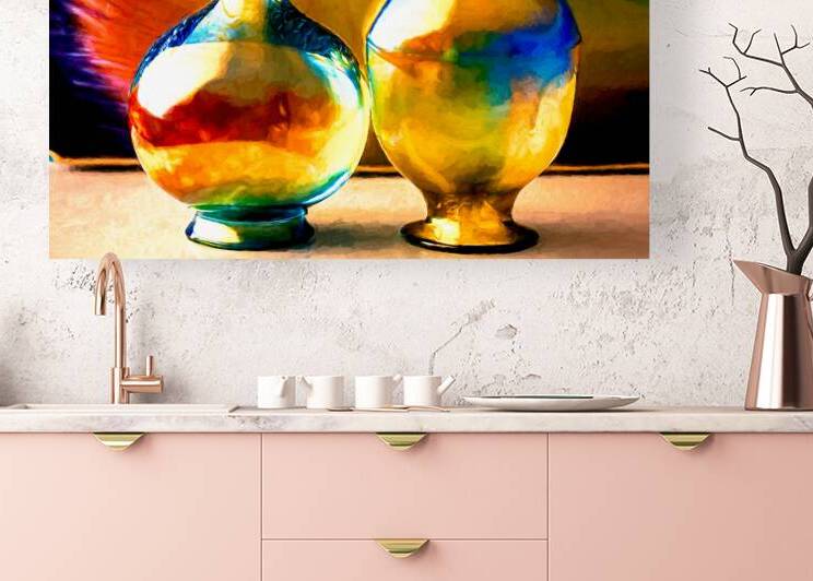 Colorful Art Glass Vases by Thea Menagh