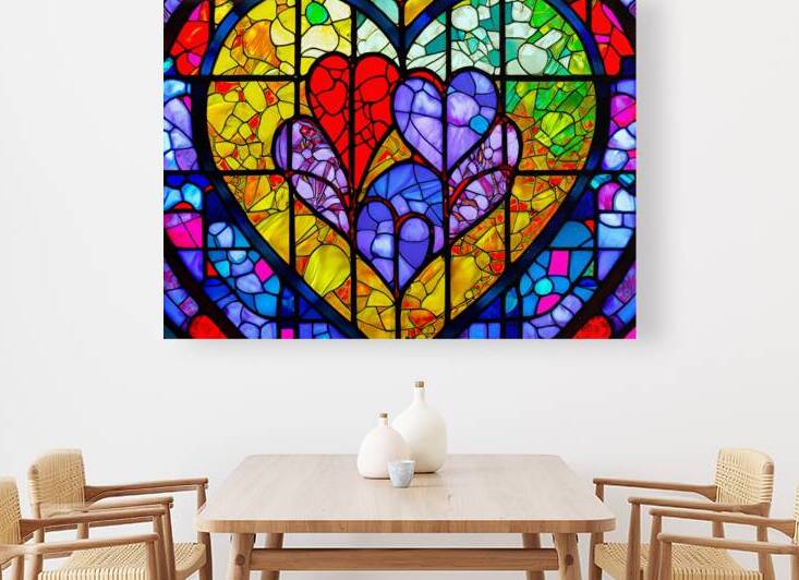 Hearts in a Stained Glass Window by Thea Menagh