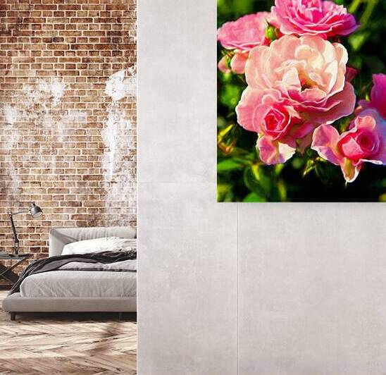 Soft Pink Rose Petals by Thea Menagh