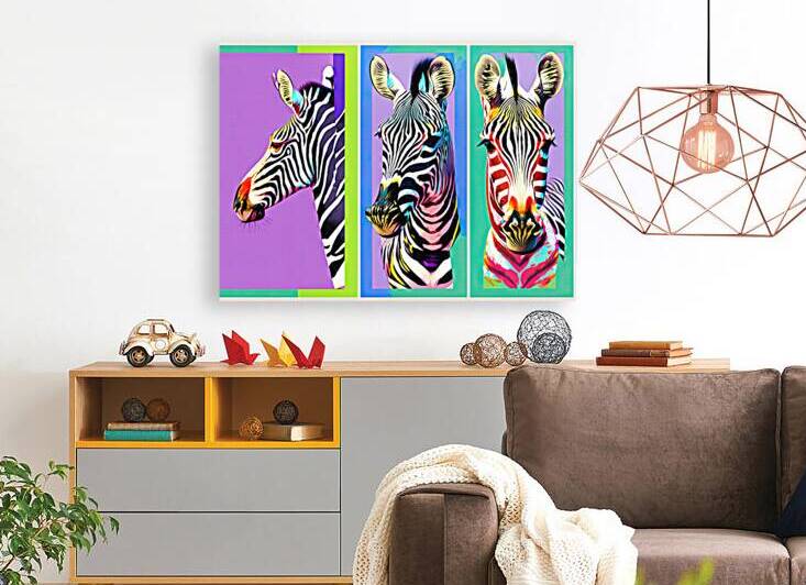 Three Zebras by Thea Menagh