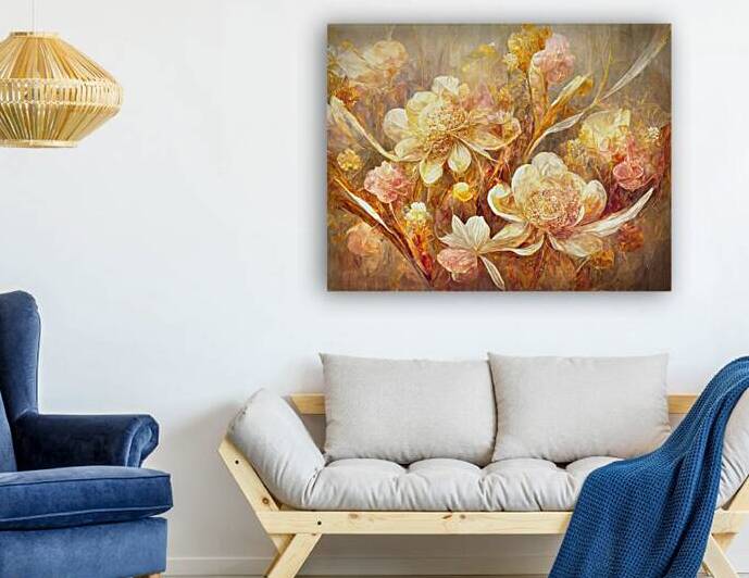 Gentle Flowers in Neutrals by Thea Menagh