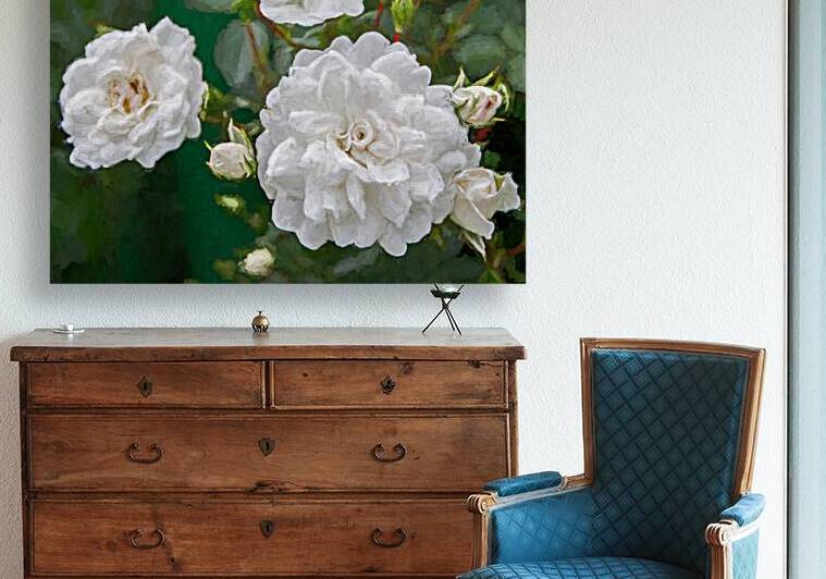 Pearly White Roses by Thea Menagh
