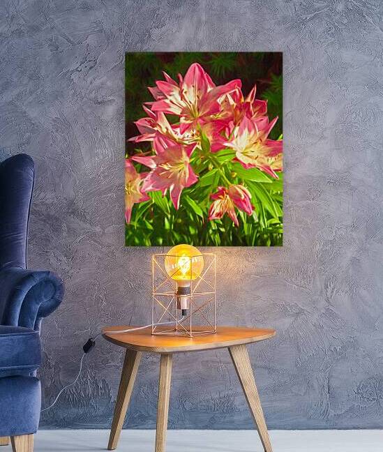 Pink Lillies in a Garden in Collingwood by Thea Menagh