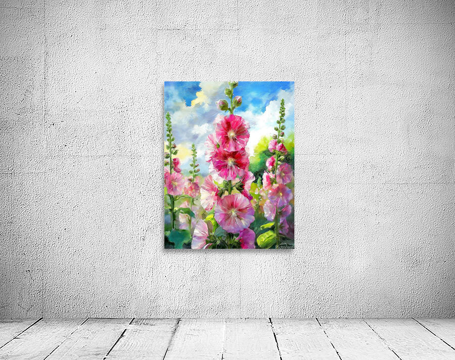 Oma Loved Her Hollyhocks Wall Preview