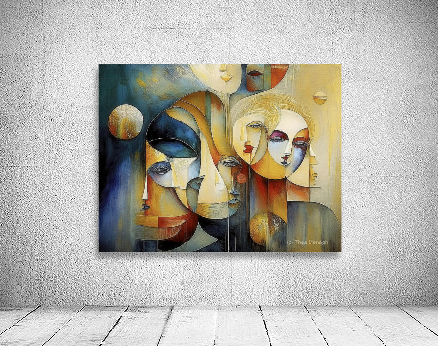 Faces Facing Every Which Way Wall Preview