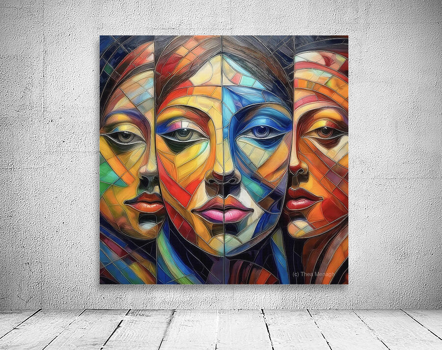 Abstract Faces Wall Preview