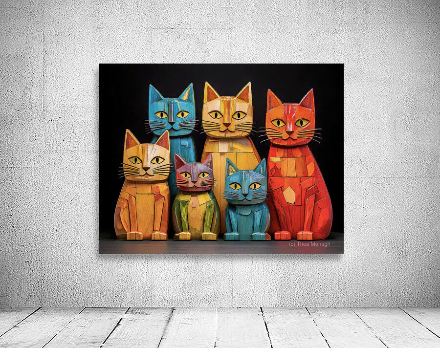 Colourful Cats Wall Preview