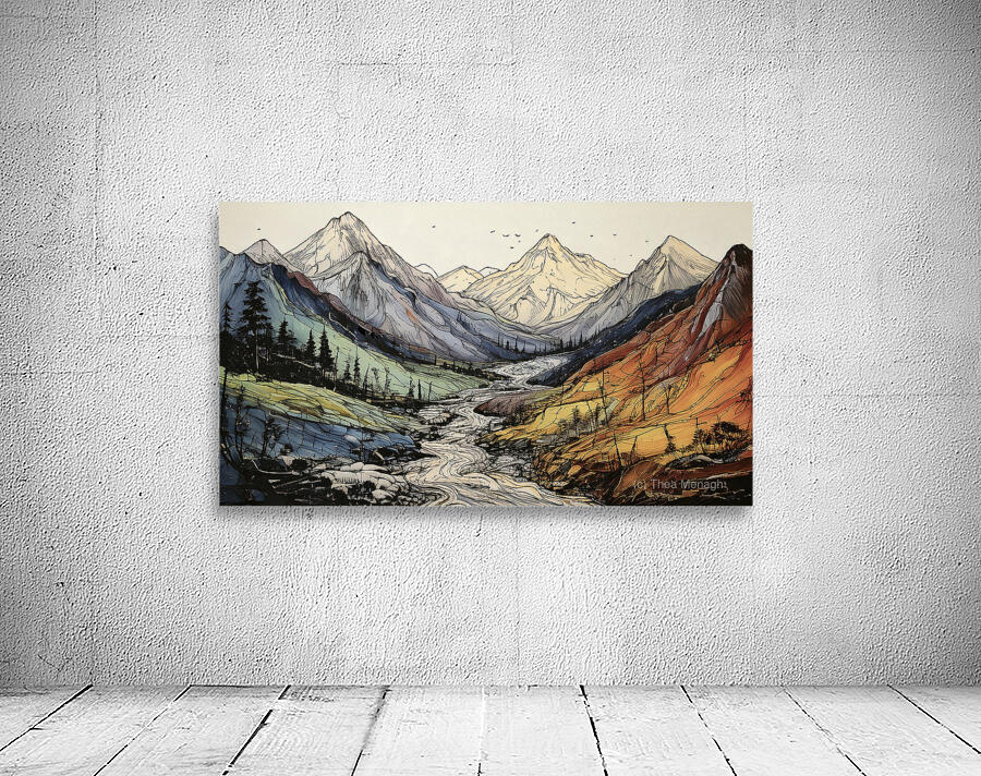 Rocky Mountain Stream Wall Preview