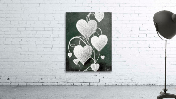White Hearts on a String Wall Preview