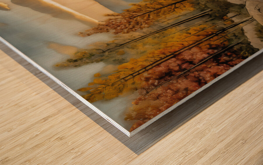 Evening in the Forest Wood print