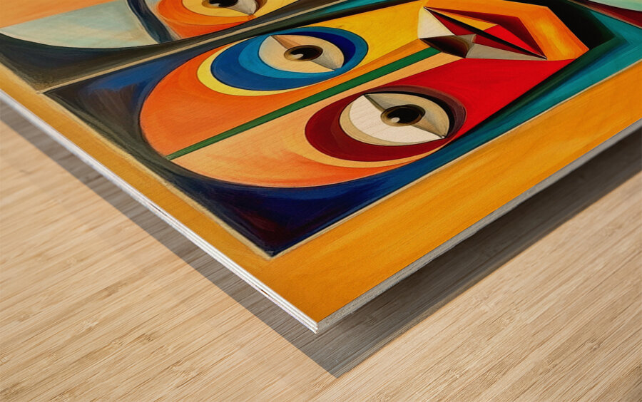 Faces in a Quandry Wood print