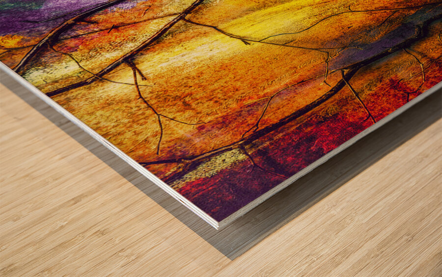 Twists and Turns On Abstract Wood print