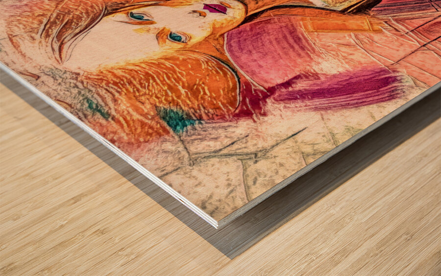 You Gotta Love red hair Wood print