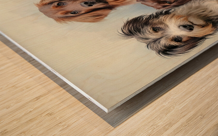 Friends Sitting Nicely Wood print