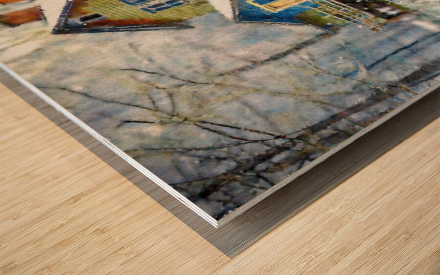 An Artist Lives Here Wood print