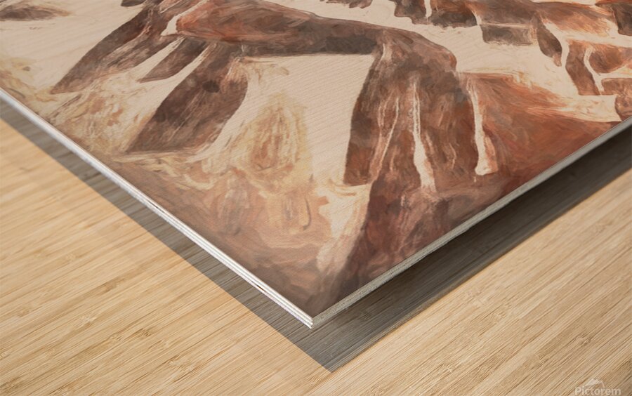 Mountain Range Wood print