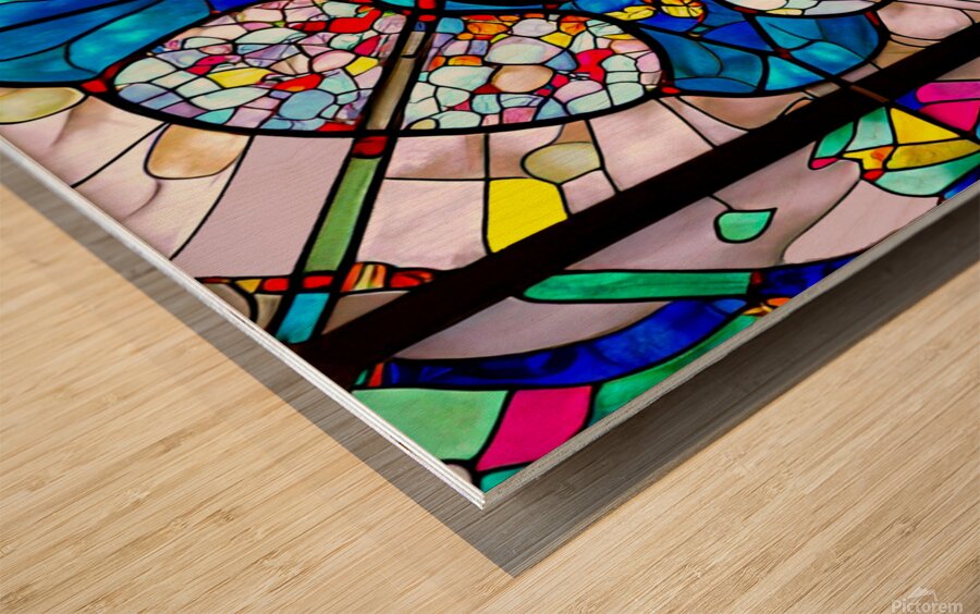 Stained Glass Window Wood print