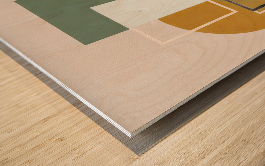 Modern Art in Muted Colors Wood print