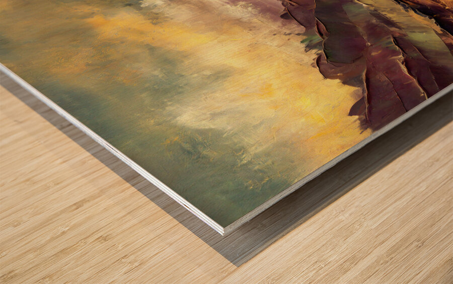 Dark Hills and Valleys Wood print